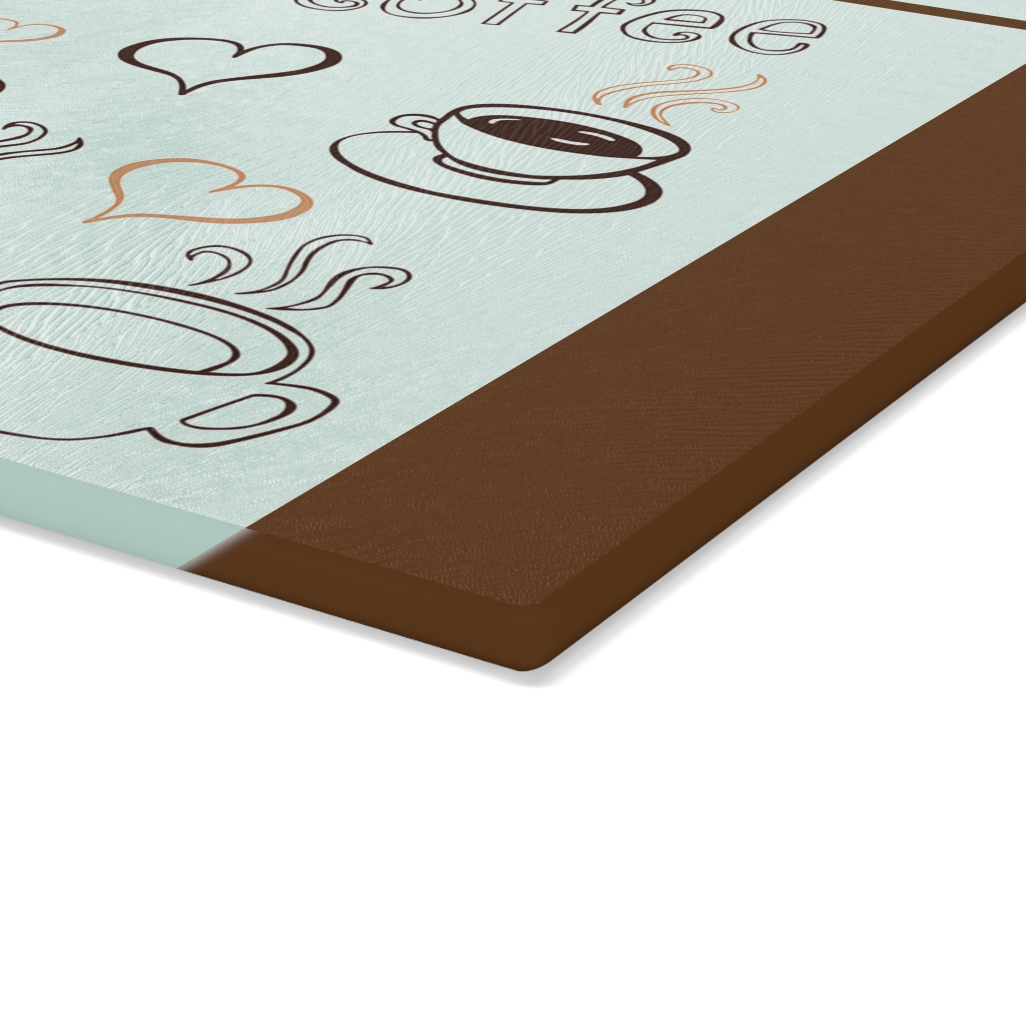 Coffee Lovers Glass Cutting Board, Kitchen Decor, Unique Gift, Foodie Gift, Coffee Station Organizer