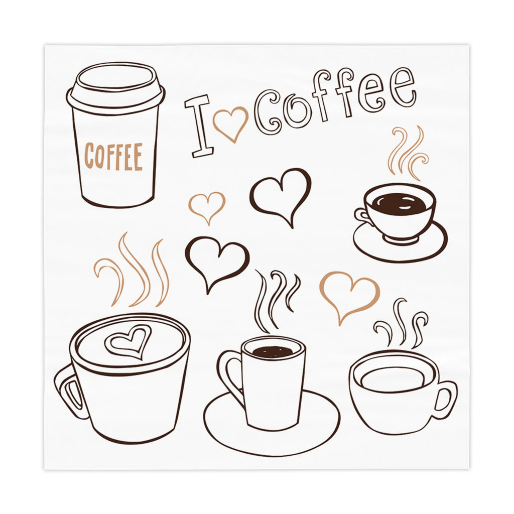 Coffee Lover's Tablecloth - Cozy Dining Decor for Coffee Enthusiasts, Kitchen Table Cover, Gift for Coffee Lovers, Cafe Style Table [...]