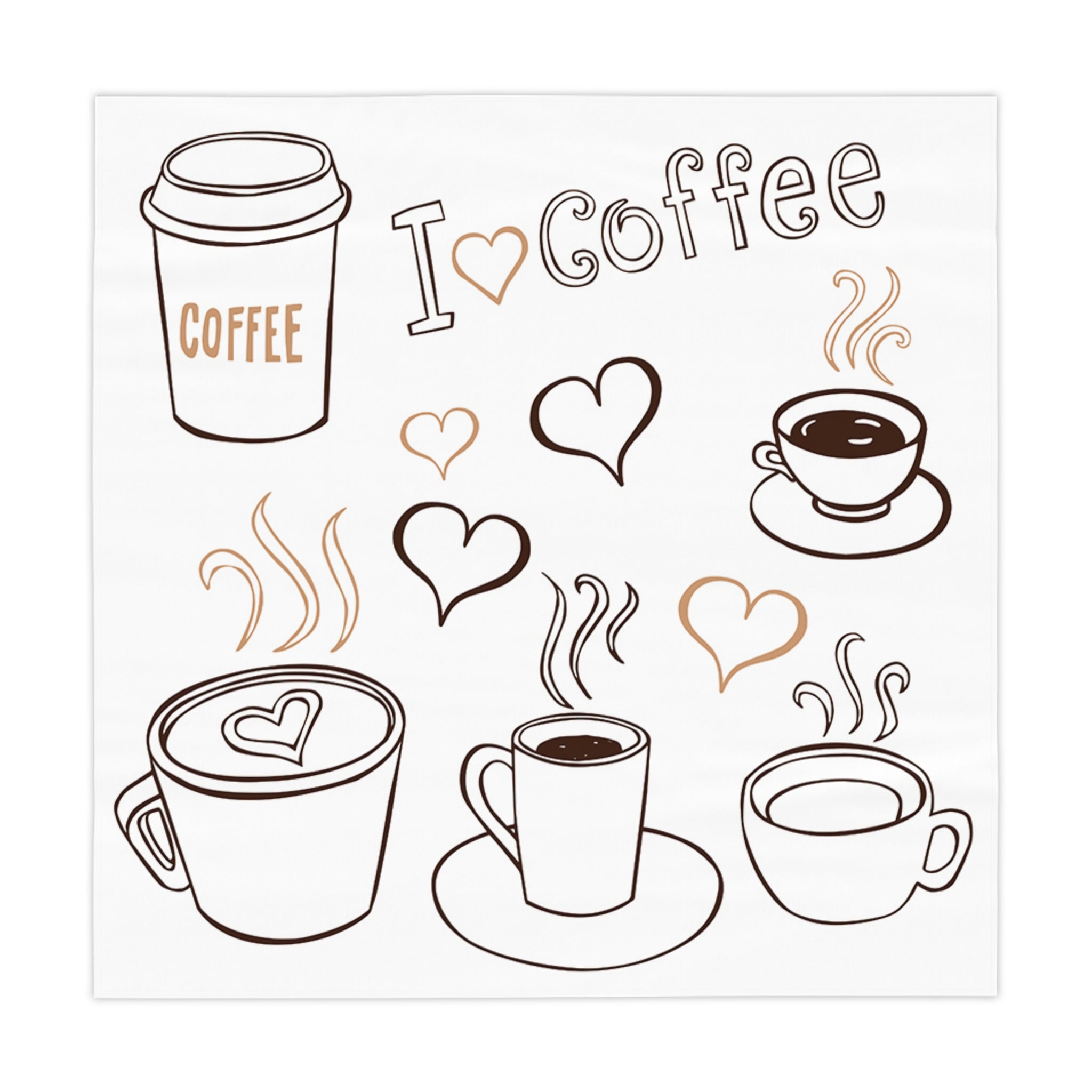 Coffee Lover's Tablecloth - Cozy Dining Decor for Coffee Enthusiasts, Kitchen Table Cover, Gift for Coffee Lovers, Cafe Style Table [...]