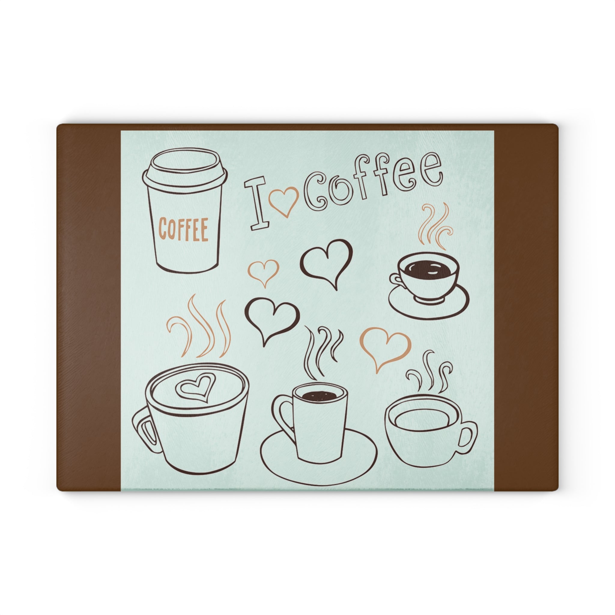 Coffee Lovers Glass Cutting Board, Kitchen Decor, Unique Gift, Foodie Gift, Coffee Station Organizer